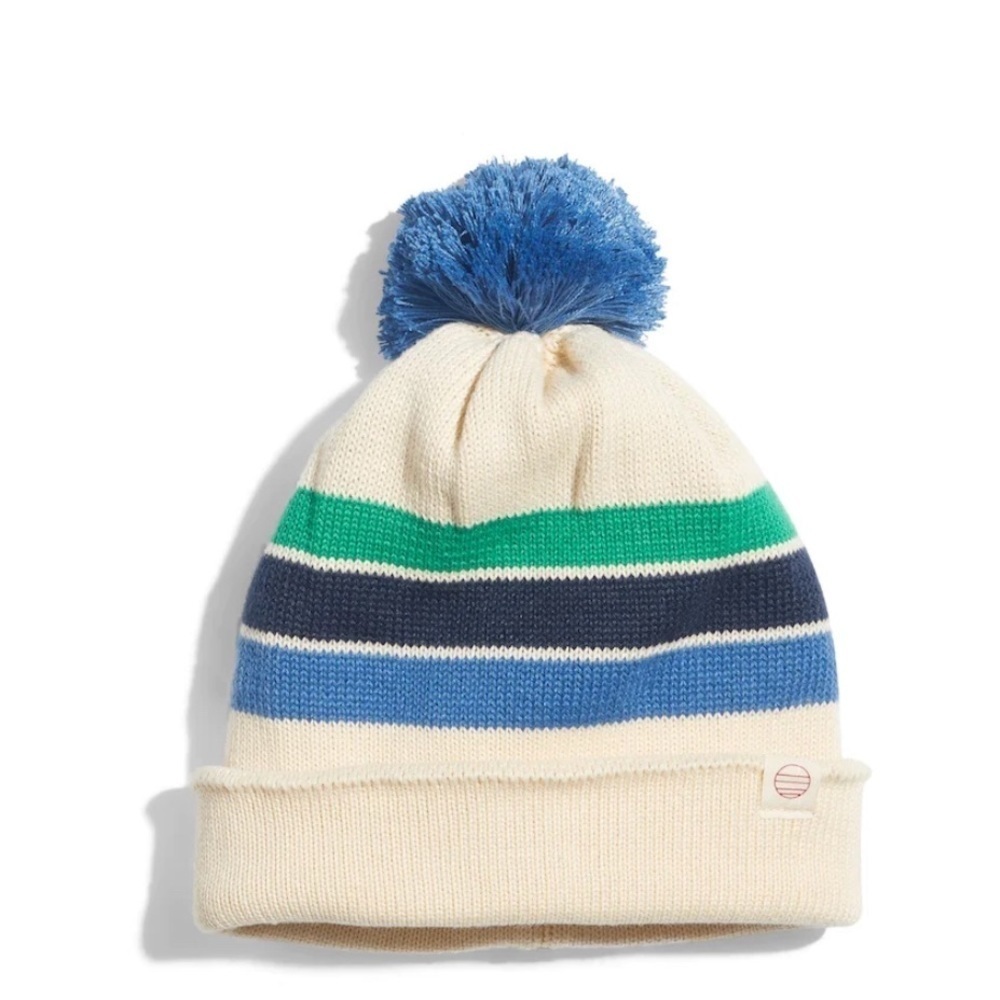 Marine Layer ML x LF pom beanie cream/cool Stripe